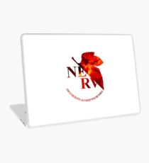 Space Genesis Evangelion 02 || Nerv Logo Laptop Skin