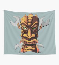 Tiki And Wrenches Wall Tapestry