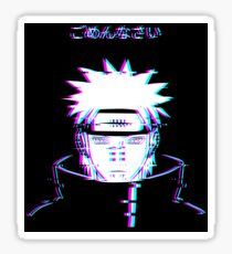 Nahiko Pain Akatsuki Inspired Design Glitch Error Effect Sticker