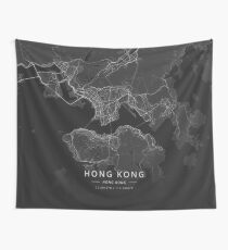 Hong Kong, Hong Kong Dark Map Wandbehang