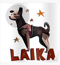 Laika Space Astronaut Hund Poster