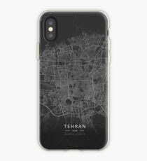 Tehran, Iran Dark Map iPhone Case