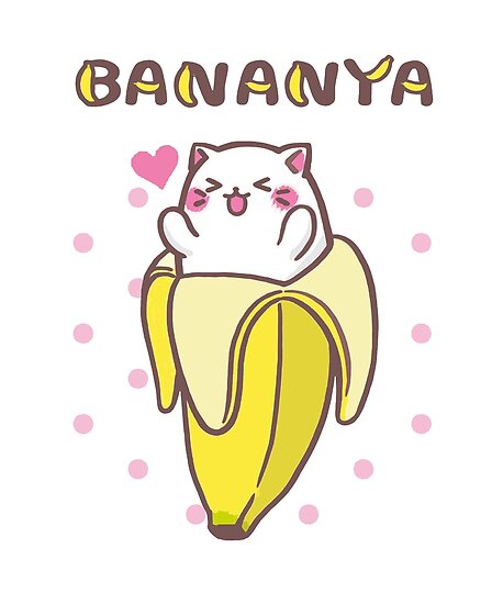Download "Bananya Banana Cat kawaii anime manga kitty" Posters by ...