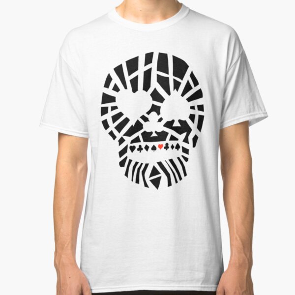 Fractured Poker Skull Classic T-Shirt