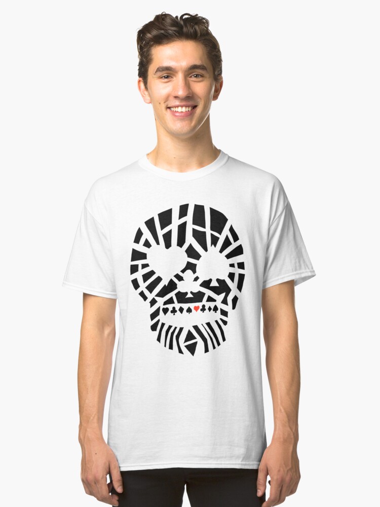 Alternate view of Fractured Poker Skull Classic T-Shirt