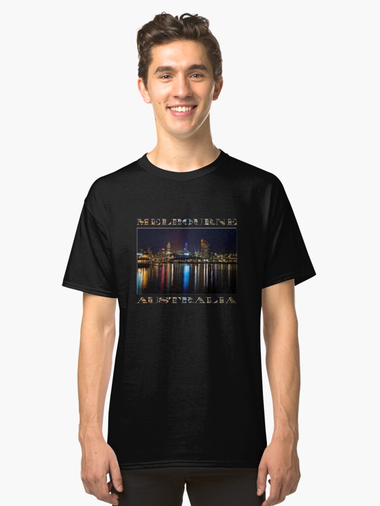 Alternate view of Harbour Lights (poster edition on black) Classic T-Shirt