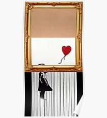 BANKSY MÄDCHEN MIT BALLON SELBST ZERSTÖRUNGEN Poster