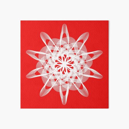 Spirograph with white Art Board Print