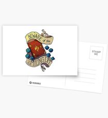 Postales Cuidado con el sonriente Dungeon Master