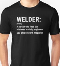 Funny Welder Definition Mistakes Engineers T-shirt Unisex T-Shirt