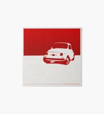 Fiat 500, 1959 - Red on white Art Board