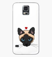Funda/vinilo para Samsung Galaxy Gato siamés lindo con el corazón, mamá del gato siamés, amante del gato siamés