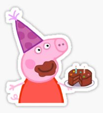 Peppa Pig Cake Sticker Sticker
