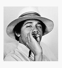 obama smoking Photographic Print