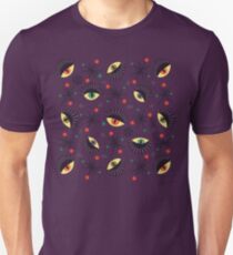 Modèle rétro yeux de sorcière reptile T-shirt unisexe