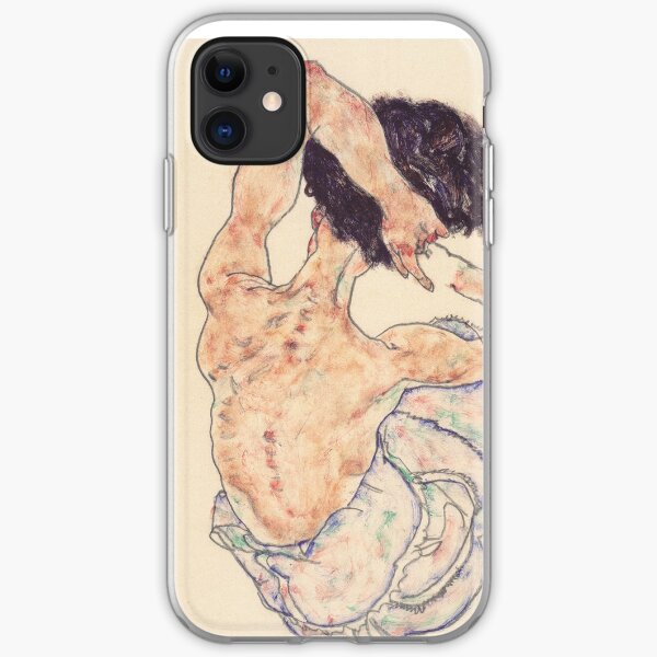 Egon Schiele Art Print - Sitting Back Act iPhone Soft Case