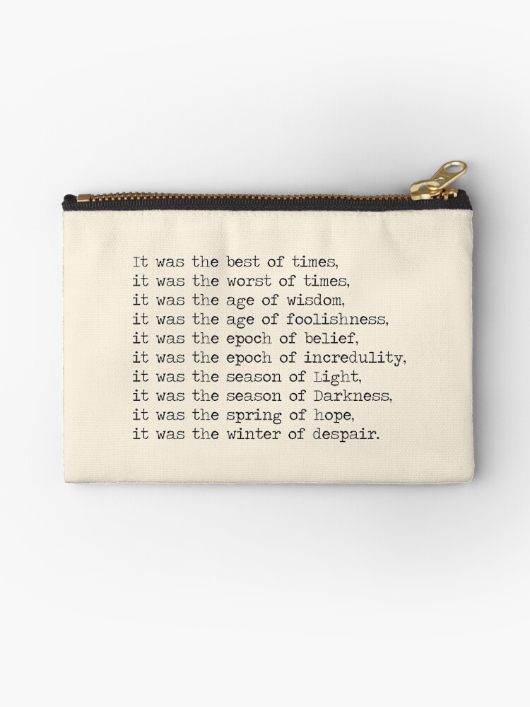 Cities by Charles Two \u0027A Dickens Zipper Sentence Pouch of T-Shirt\u0027 Tale First buythebook86 Dickens Charles Tale First Two Zipper Pouch of \u0027A buythebook86 Sentence Cities T-Shirt\u0027 by