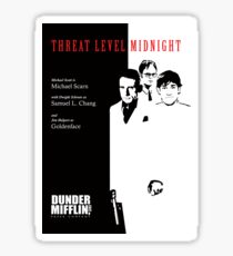 Threat Level Midnight Poster - The Office Sticker