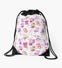 Animal Crossing Pattern Drawstring Bag