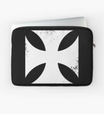 Iron cross in white. Laptop Sleeve