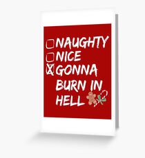 Naughty and Nice Christmas Checklist Greeting Card