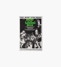 Night Of The Living Dead 1968, Vintage Movie Poster, Retro Halloween Zombie Idea Art Board