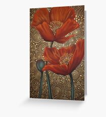 Roux Coquelicots Greeting Card