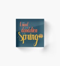 Dandelion in the spring Acrylic Block