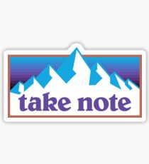 Take Note mountains 90s Sticker