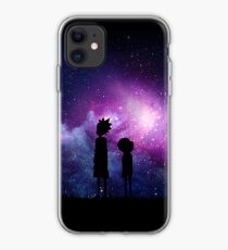 Minimalist Rick and Morty Space Design iPhone Case