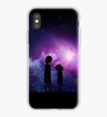 Minimalistische Rick und Morty Space Design iPhone-Hülle & Cover
