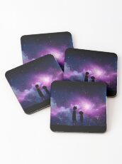 Minimalist Rick and Morty Space Design Coasters
