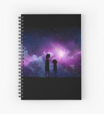 Minimalist Rick and Morty Space Design Spiral Notebook