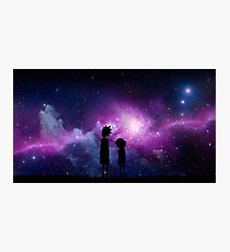 Minimalist Rick and Morty Space Design Photographic Print