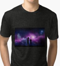 Minimalist Rick and Morty Space Design Tri-blend T-Shirt