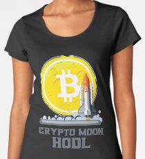 BITCOIN - Crypto Moon Hodl Women's Premium T-Shirt
