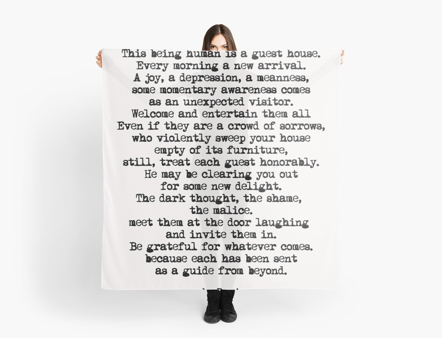 &quot; The Guest House 2 #poem #inspirational&quot; Scarf by andreaanderegg