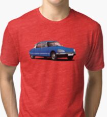 Citroen DS illustration, blue Tri-blend T-Shirt
