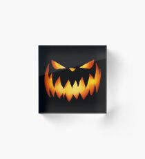 Smiling Pumpkin Acrylic Block