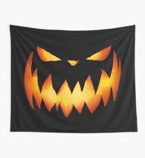 Smiling Pumpkin Wall Tapestry