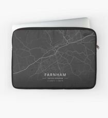 Farnham, United Kingdom Dark Map Laptop Sleeve