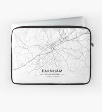 Farnham, United Kingdom Light Map Laptop Sleeve