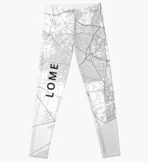 Lome, Togo Light Map Leggings