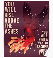 "Du wirst über die Asche steigen" Phoenix Poster