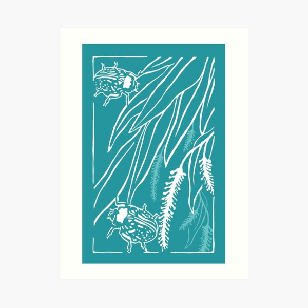 Calligrapha Beetles and Black Willow Art Print