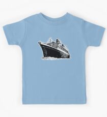 Cruise Ship, Ocean Liner, Ship, Trans Atlantic Kids Tee