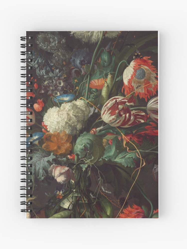 Jan Davidsz De Heem Vase Of Flowers 1660 Spiral Notebook By