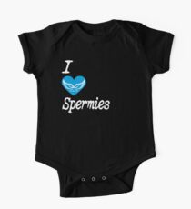 I Heart Spermies | Love Sperm Whales Short Sleeve Baby One-Piece
