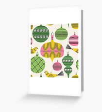Elegant Holiday Baubles ~ Festive Fun! Greeting Card