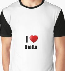 Rialto I Love City Lover Pride Funny Gift Idea Graphic T-Shirt